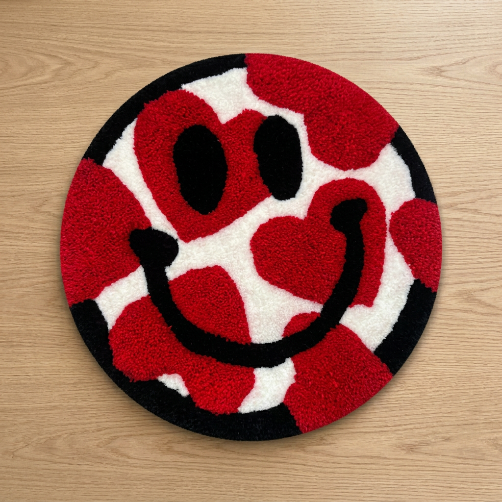 Alfombra tufting redonda artesanal — Pisarte Tufting